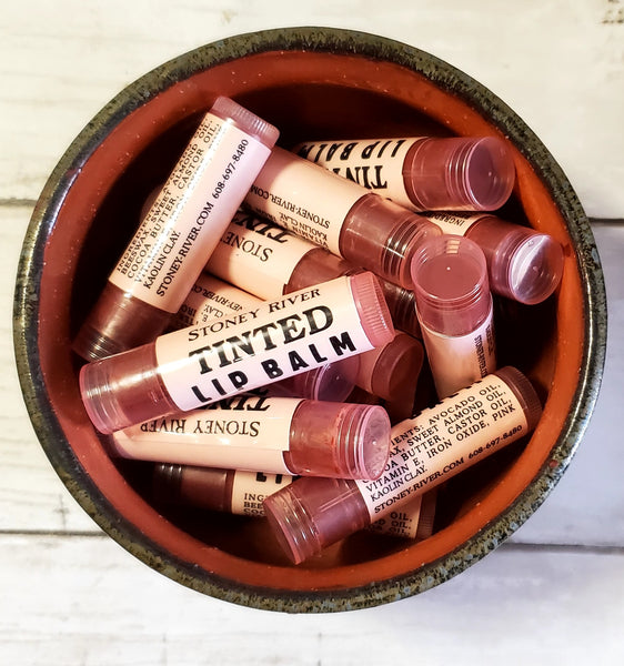 Tinted lip balm and rouge