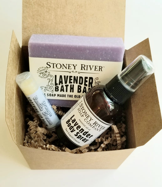 Gift Sets -Bath sets - with 1 soaps of your choice- lip balm- - body spray-