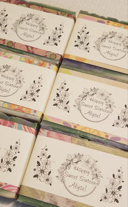 4 oz thank you soap favors