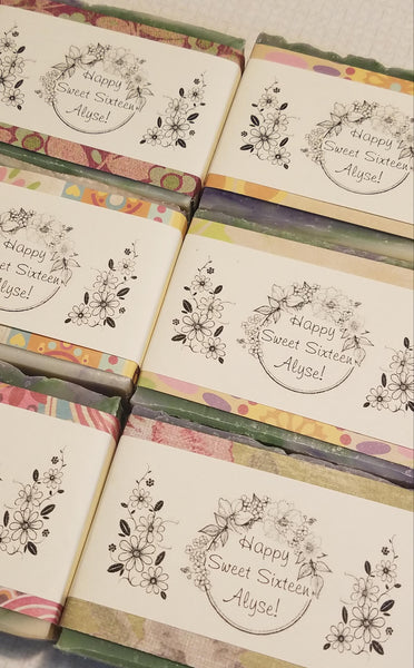 4 oz thank you soap favors