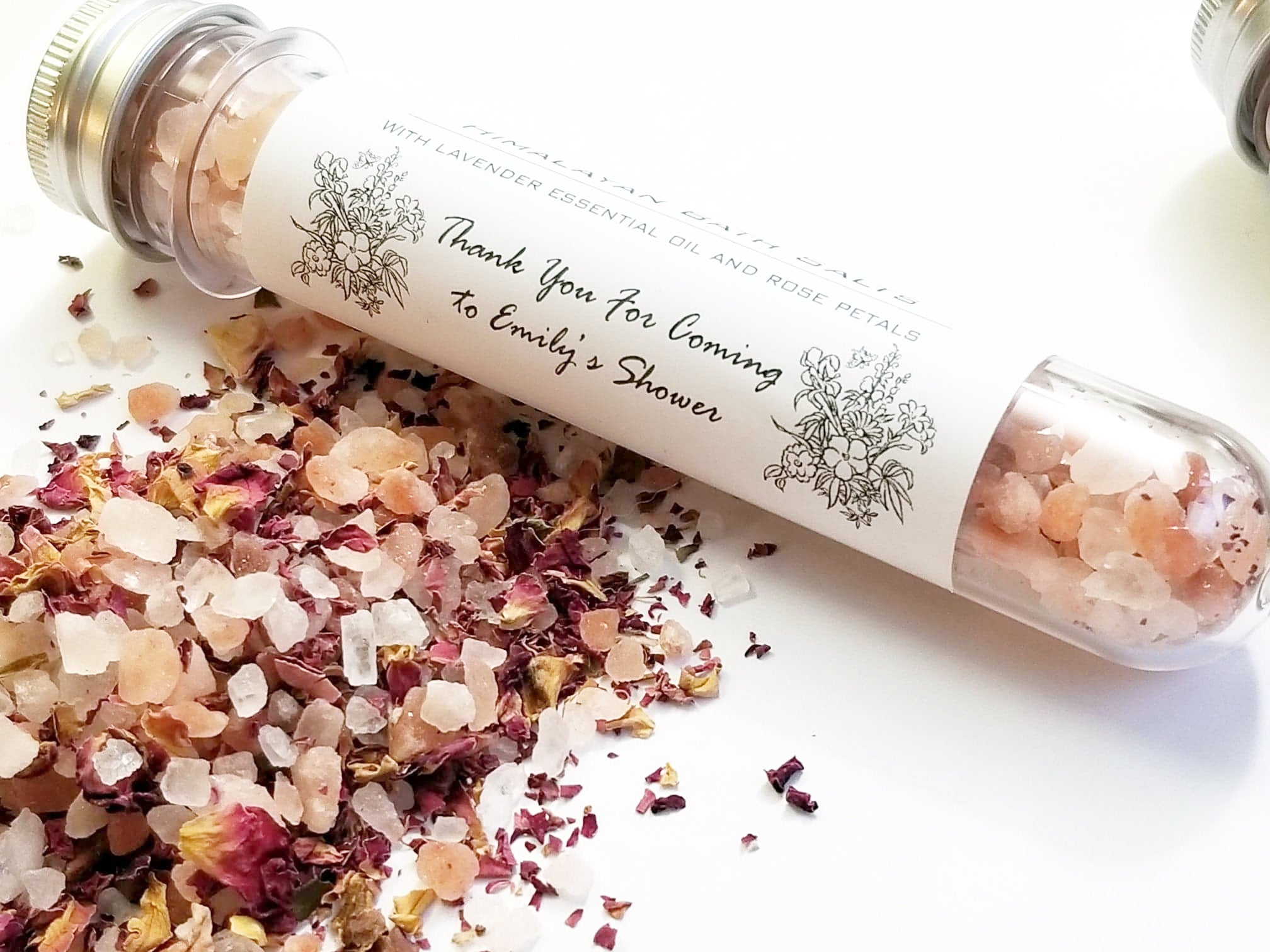 Himalayan salts custom favors, pink salt