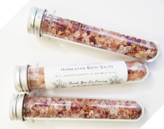 Himalayan salts custom favors, pink salt