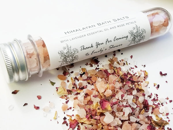 Himalayan salts custom favors, pink salt