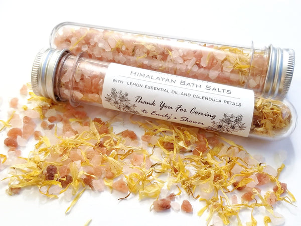 Himalayan salts custom favors, pink salt