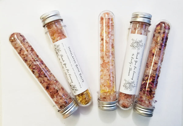 Himalayan salts custom favors, pink salt